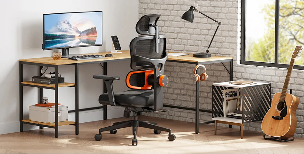 Vista frontal de la silla NEWTRAL NT001 en color negro