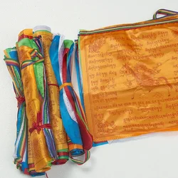 Bandera de oración budista tibetana en seda artificial para decoración