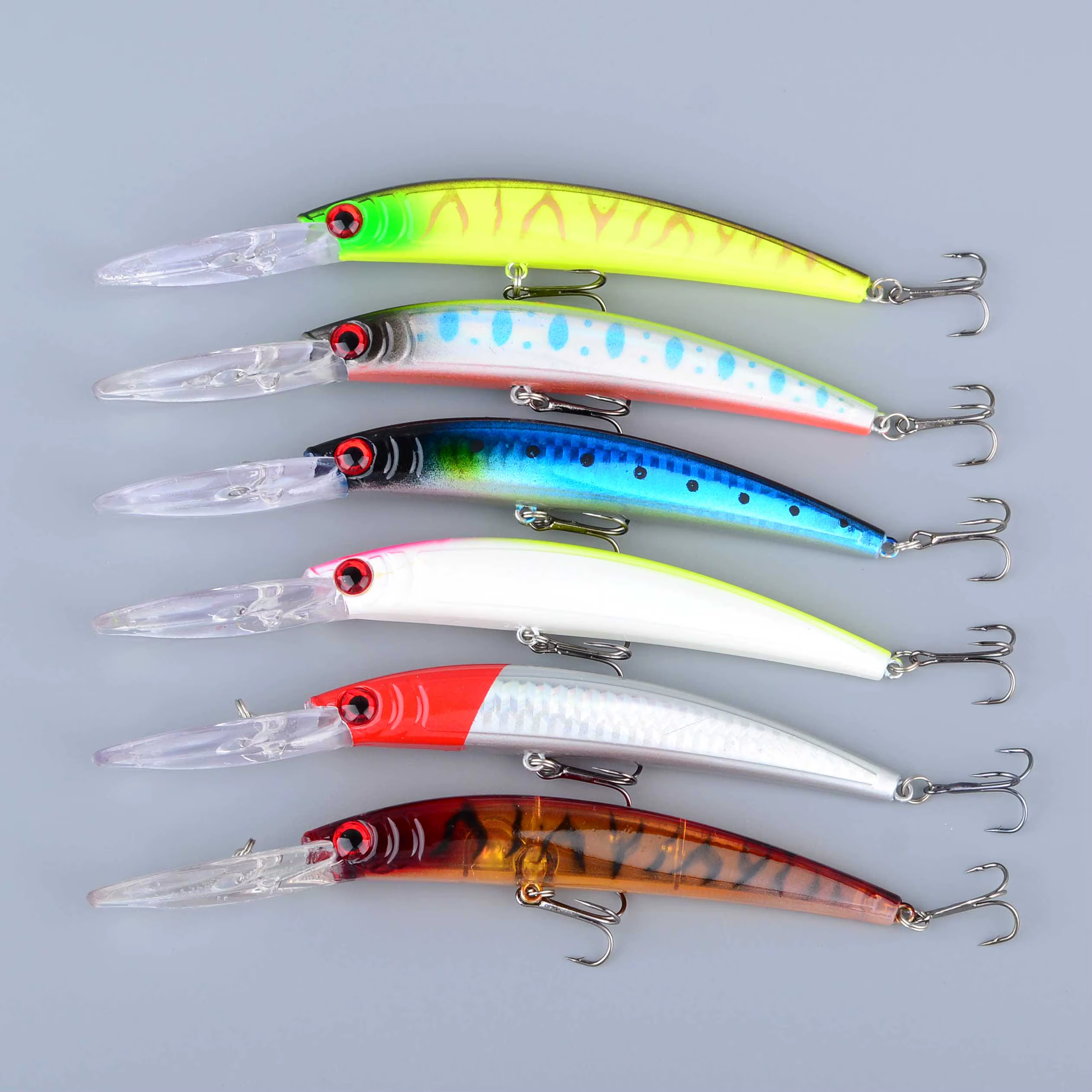 Wobbler minnow flotante grande para lucio, bass y curricán - imagen 5