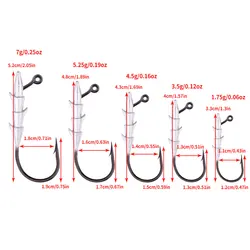 Anzuelos Jig Head con púas para vinilo en agua dulce y salada