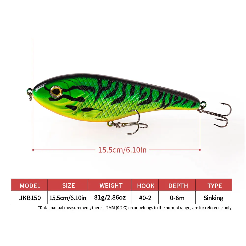 Señuelo Jerkbait Glider Hanlin Sumergible 6.1in – Ruidoso para Lúcio y Mask - imagen 3