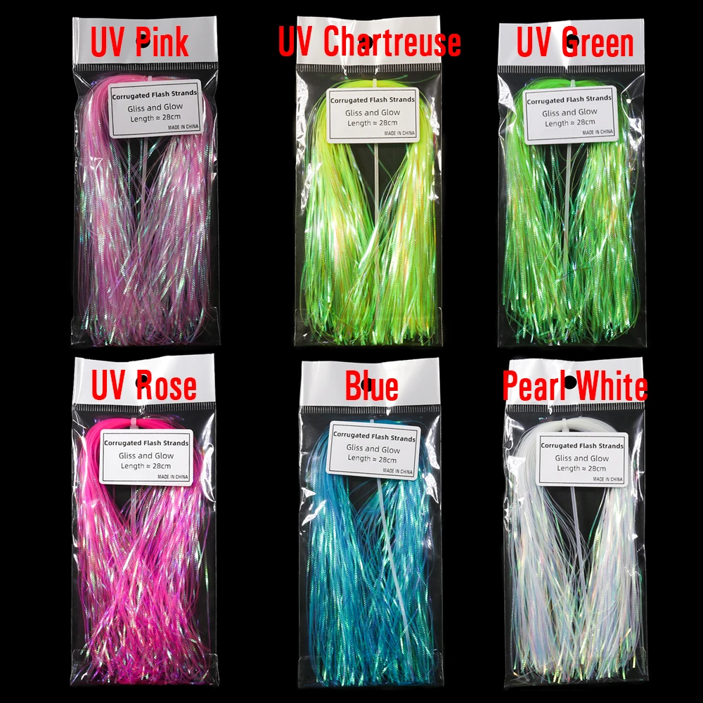Materiales sintéticos ICERIO para fly tying con brillo iridiscente
