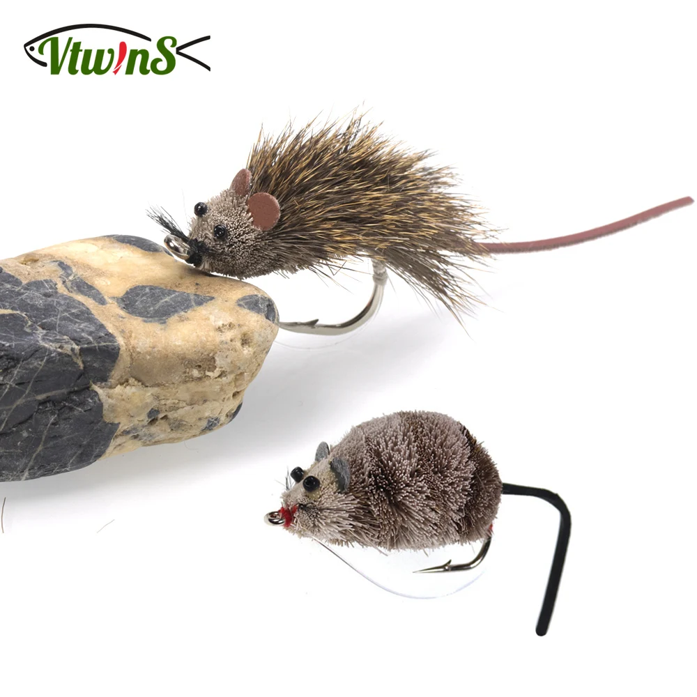 Mosca mouse Vtwins de pelo de ciervo para lubina y lucio