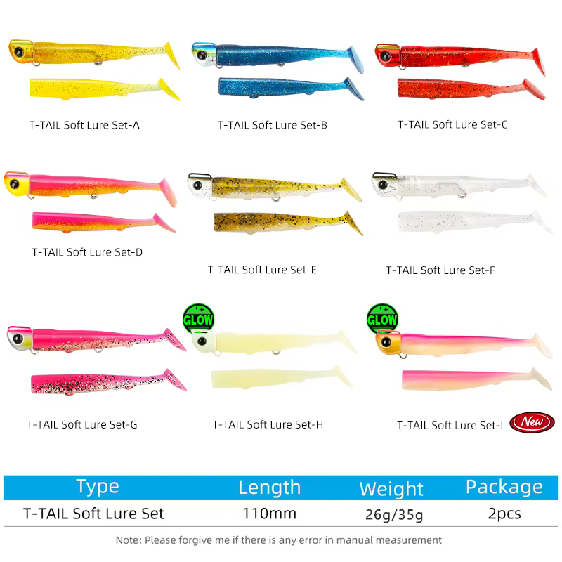 TSURINOYA Casting Jig Ultra Largo 110mm 35g – Vinilo cola T lubina - imagen 3