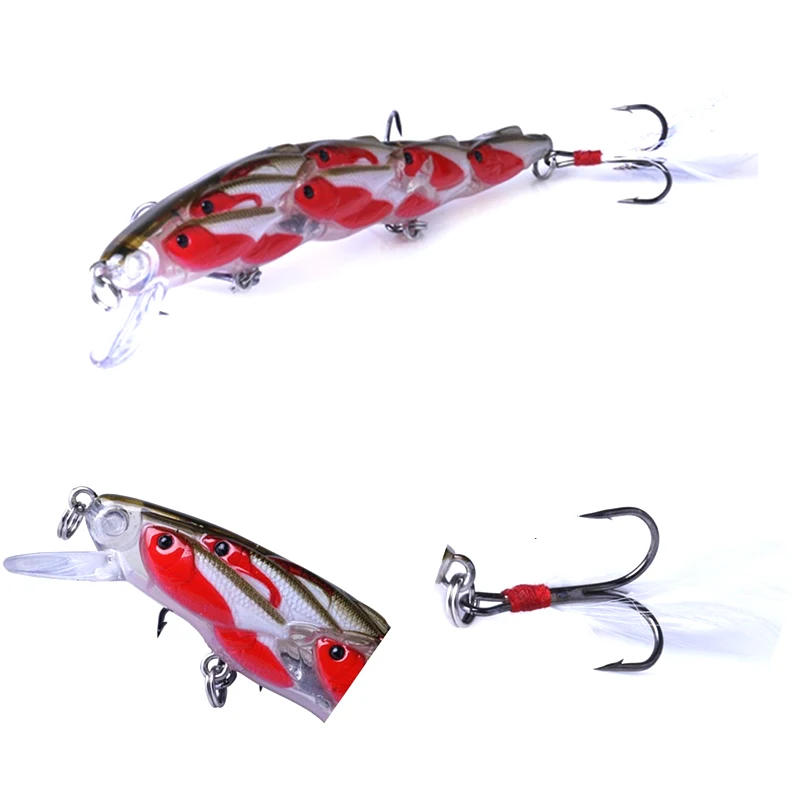 Señuelo Topwater Wobbler Bass Minnow en acción
