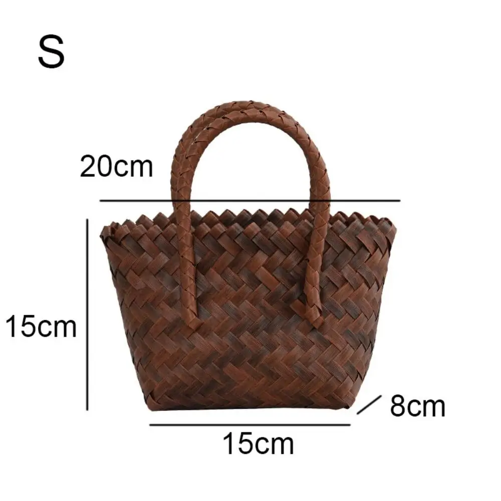 Bolsa shopper de tejido trenzado con gran capacidad y bandolera - imagen 4