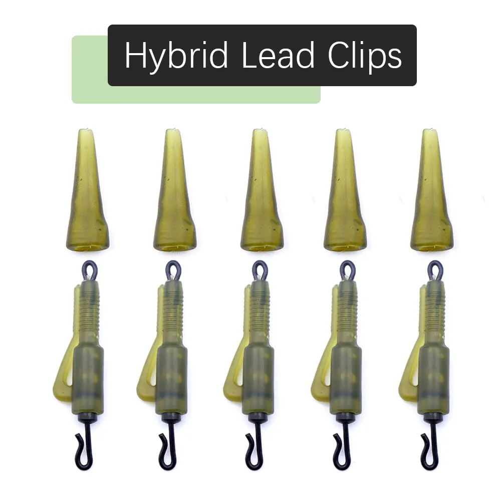 Clips de plomo híbridos para montaje de carpa