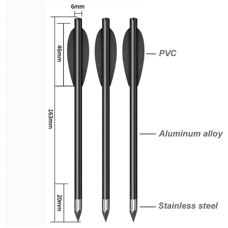 Flechas cortas negras con eje de aluminio y punta de acero - imagen 4