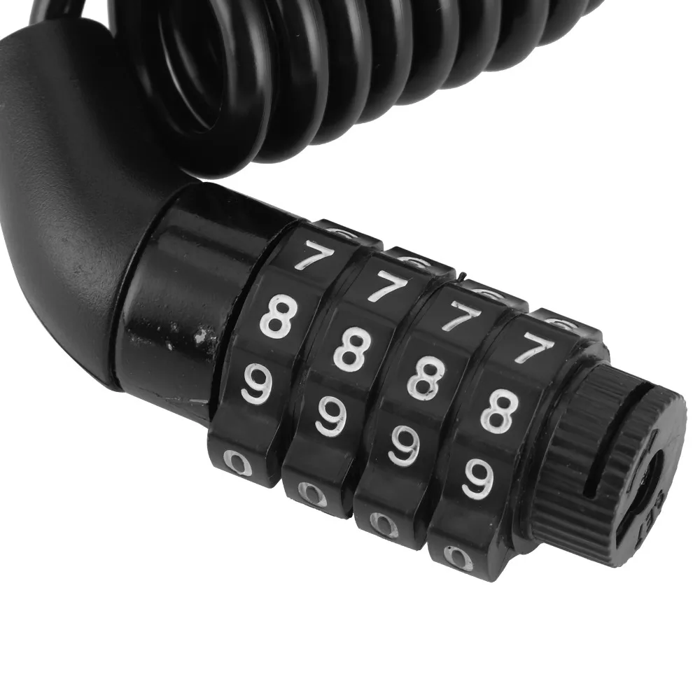 Candado de cable retráctil antirrobo para casco con combinación - imagen 2