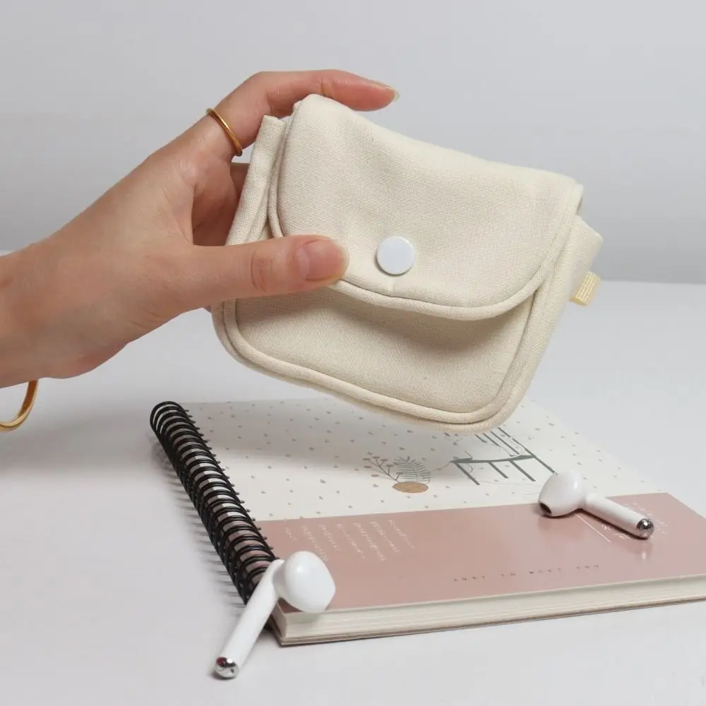 Bolsa para auriculares mini monedero portátil de algodón sólido - imagen 4
