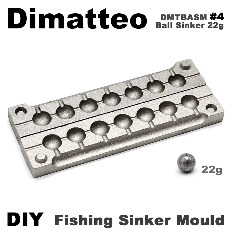 Molde de plomo para pesca Dimatteo – 7 cavidades para chumbadas
