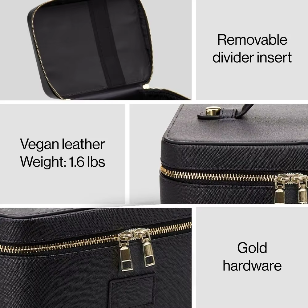 Bolso de Maquillaje PU Impermeable con Divisor – Alta - imagen 3