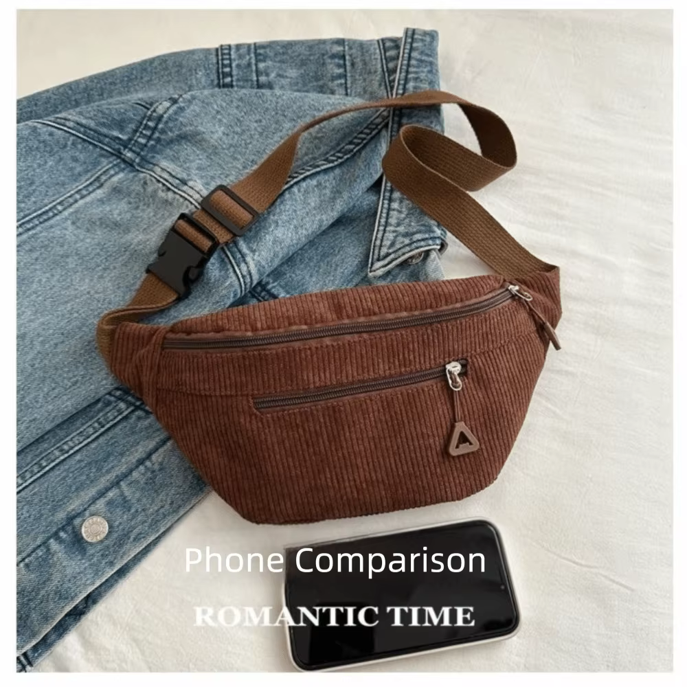 Bolso Bandolera Antirrobo Mujer Corduroy Gran Capacidad - imagen 4