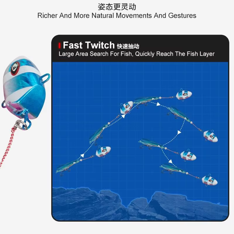 Bottomship Marlin Inchiku Kabura Bullet Cabezal de metal para jigging - imagen 3