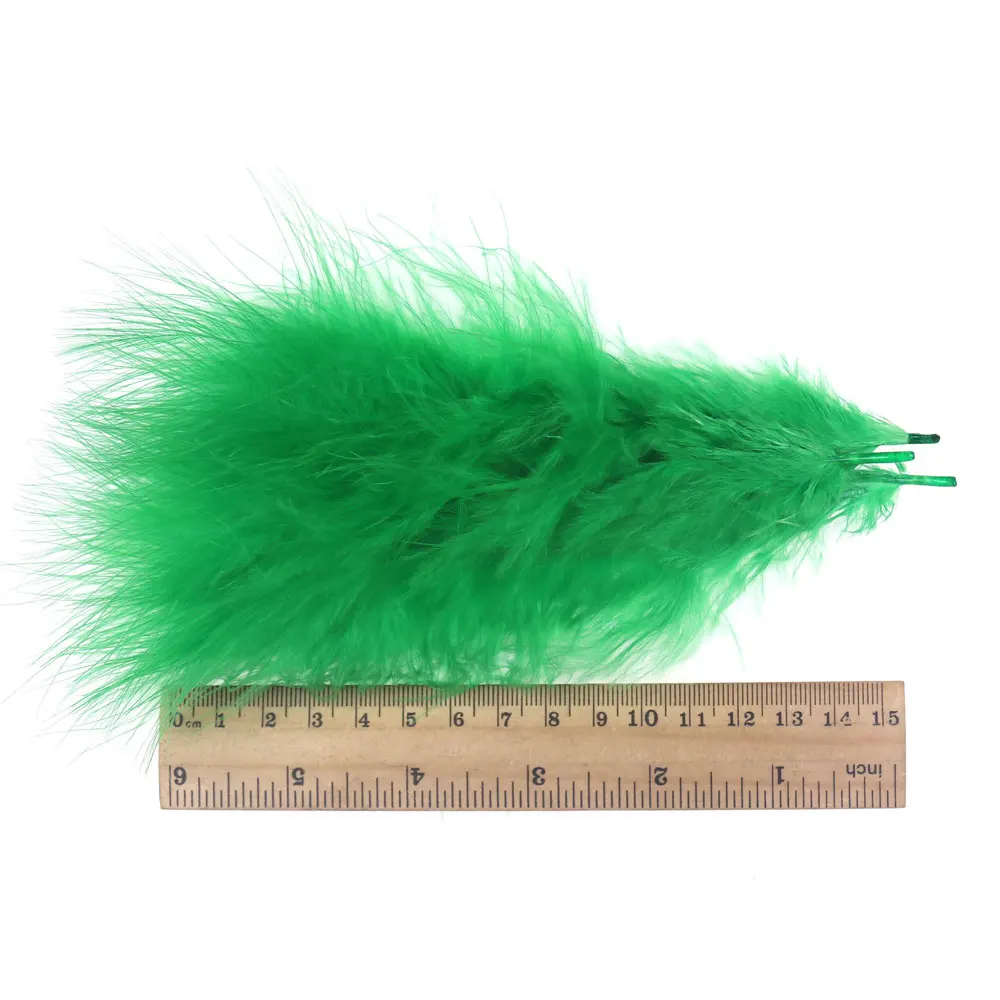 Pluma larga de marabú en color natural premium