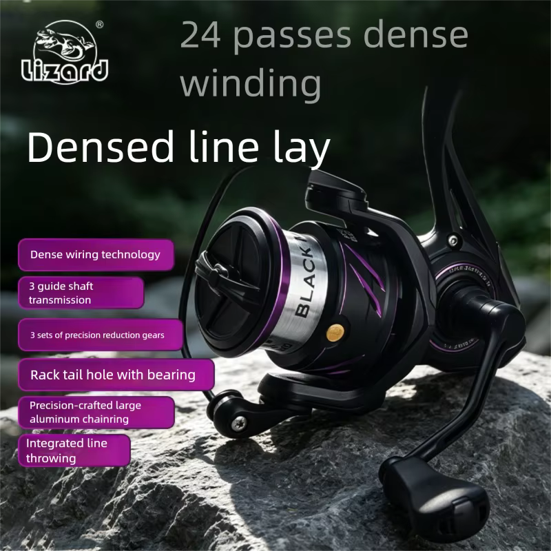 Caña Spinning Black Myth Lizard – Aluminio, Spool Profundo, Micro Pesca - imagen 3