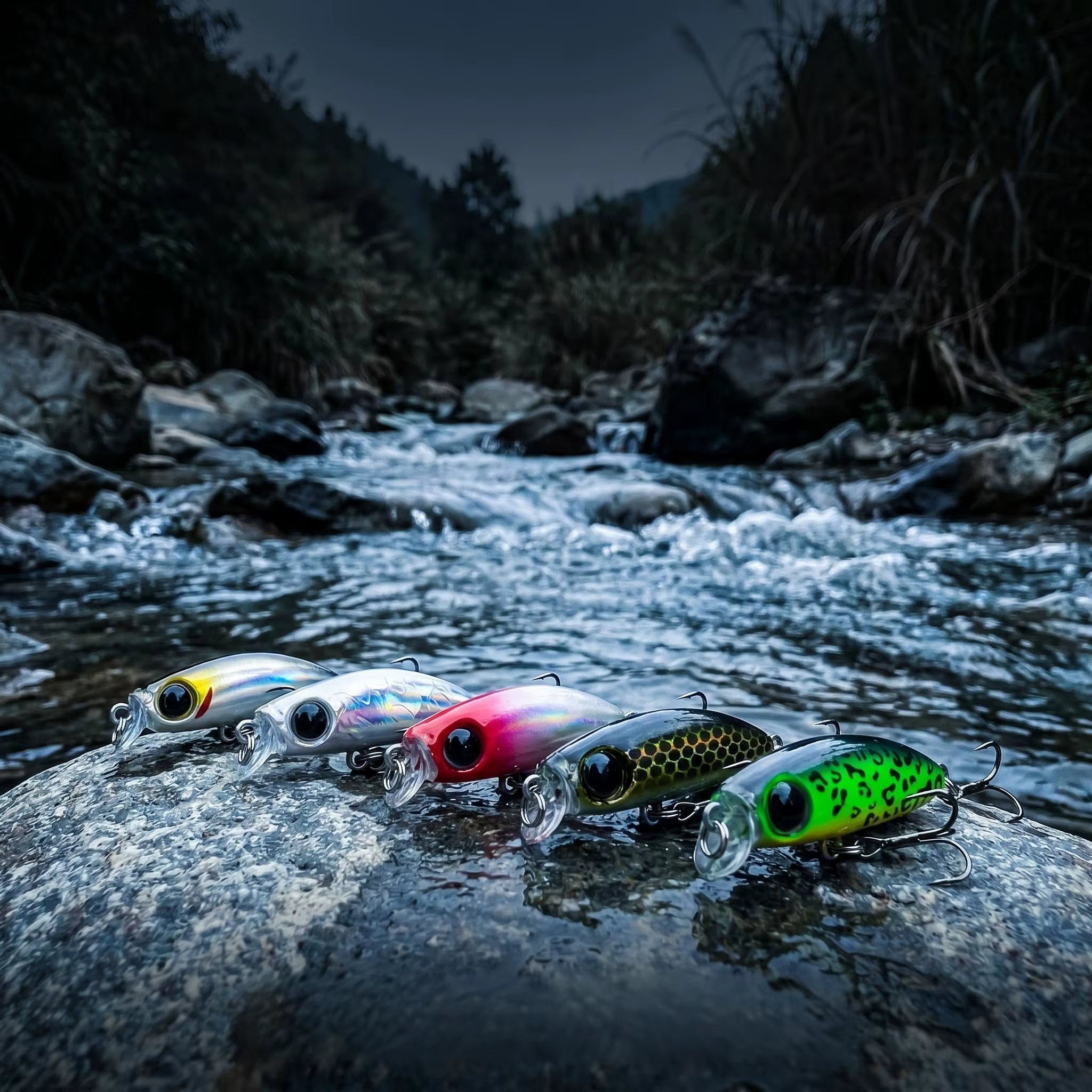Micro Señuelo Sinking Minnow 3g – Anzuelos Triples para Trucha y Perca - imagen 4