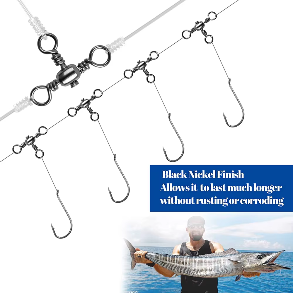 Giratorio de Pesca Tres Vías con Giro en T – Conector de Señuelo - imagen 5