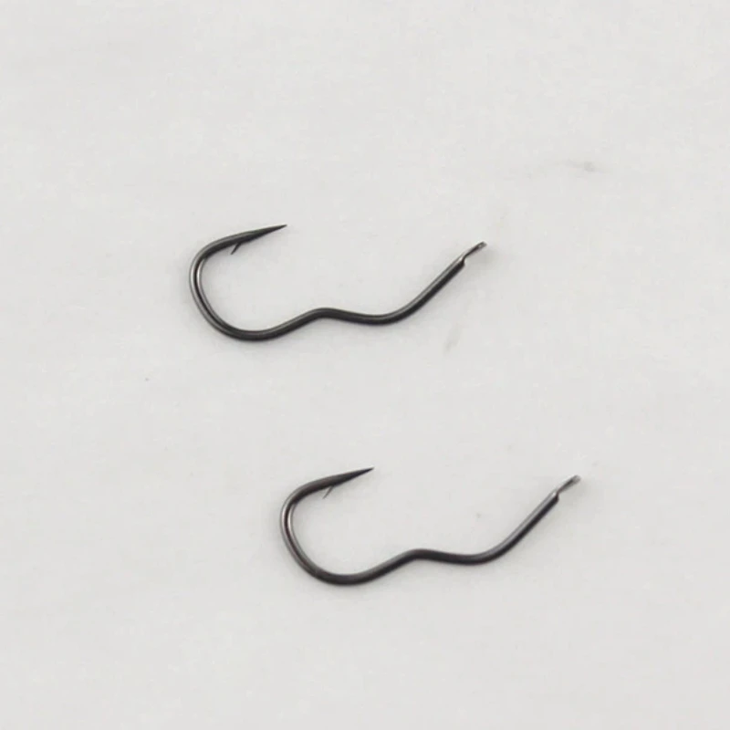 Anzuelos de acero al carbono triple curva con anti-escupidera para carpa - imagen 2