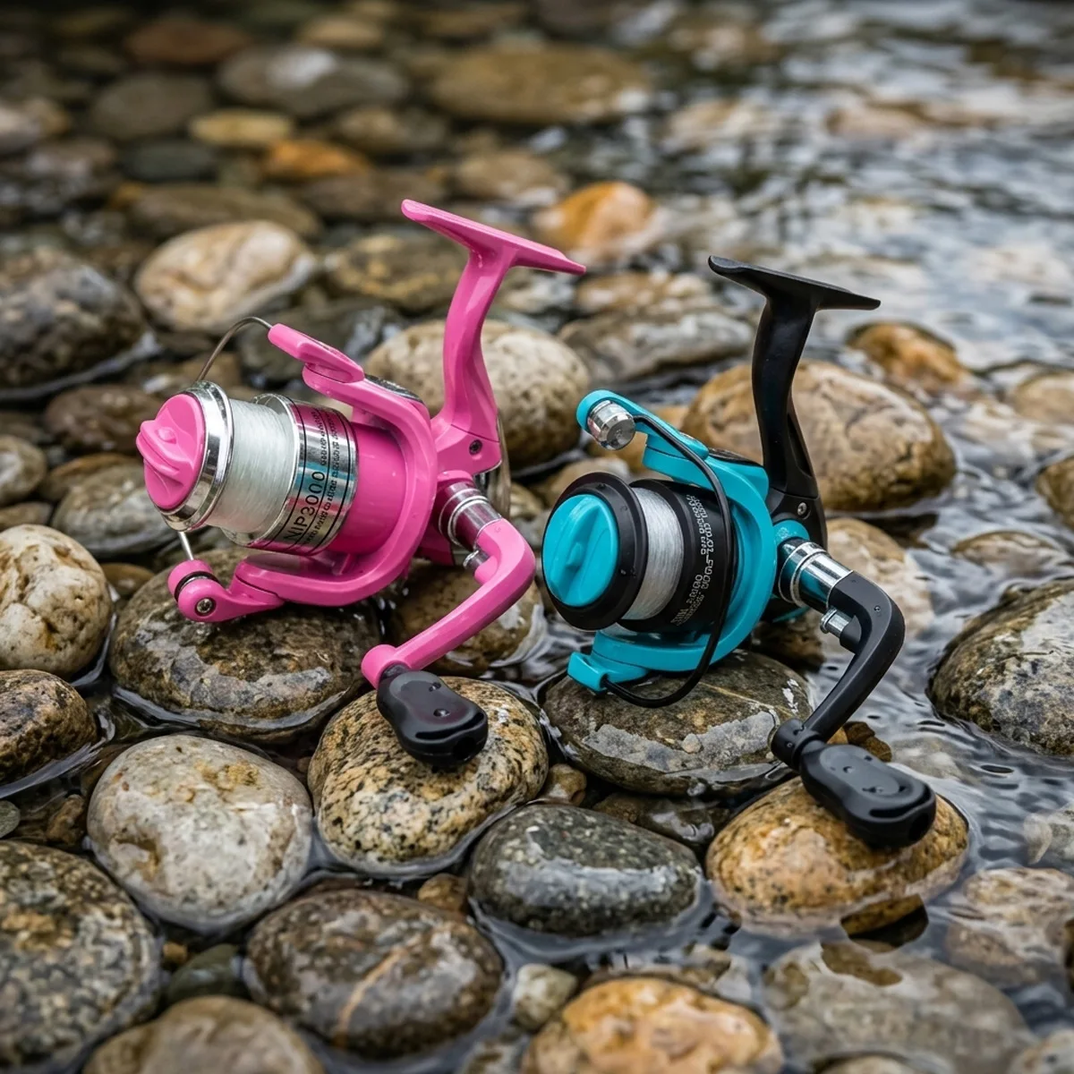 Carrete de pesca con manivela plegable y gran bobina para línea - imagen 3
