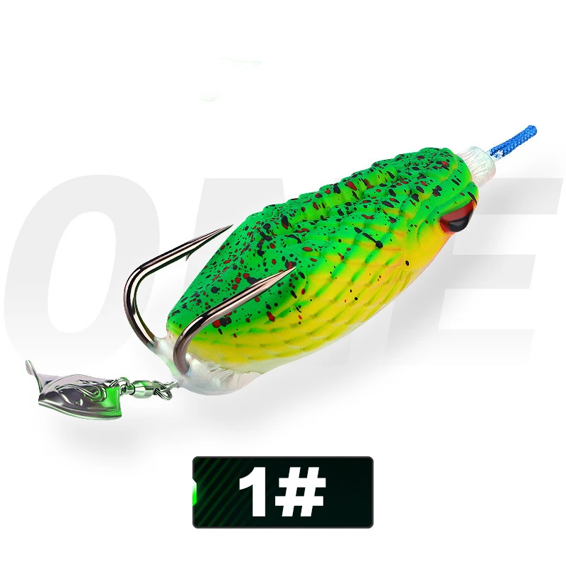 WEIHE carnada blanda de 8 cm 27 g estilo rana con doble anzuelo y ranura de sangre - imagen 5