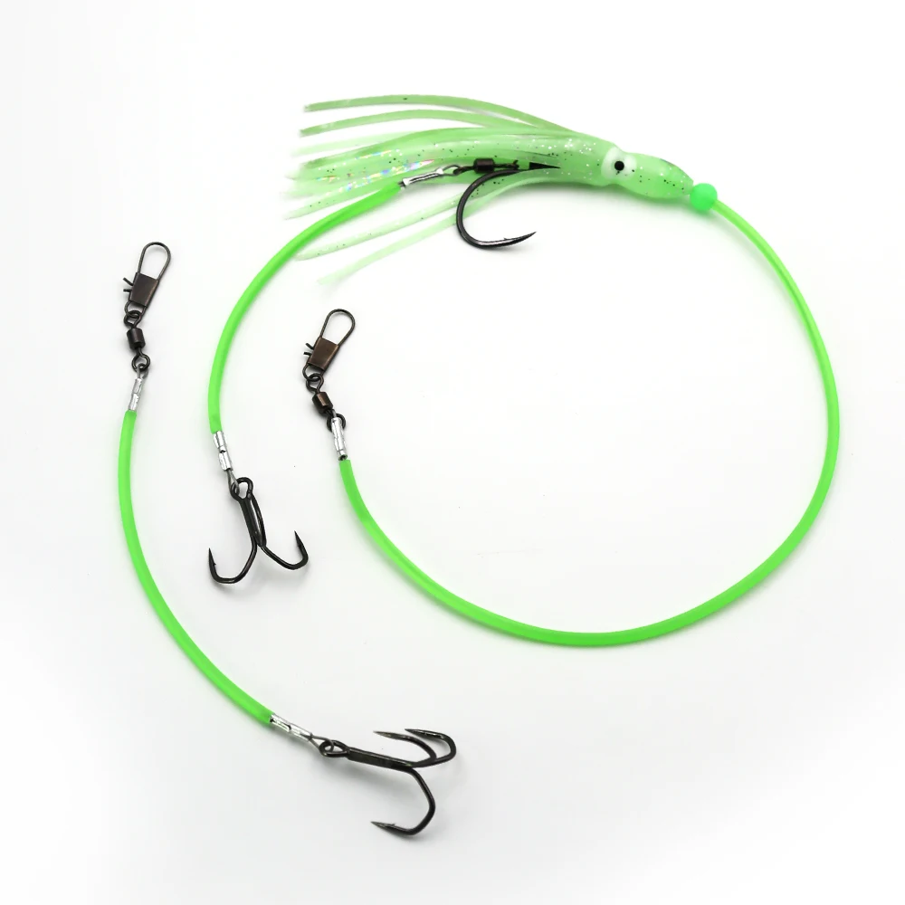 Aparejos Stinger Rigs ZYZHE de acero con anzuelos triple – pulpo - imagen 2