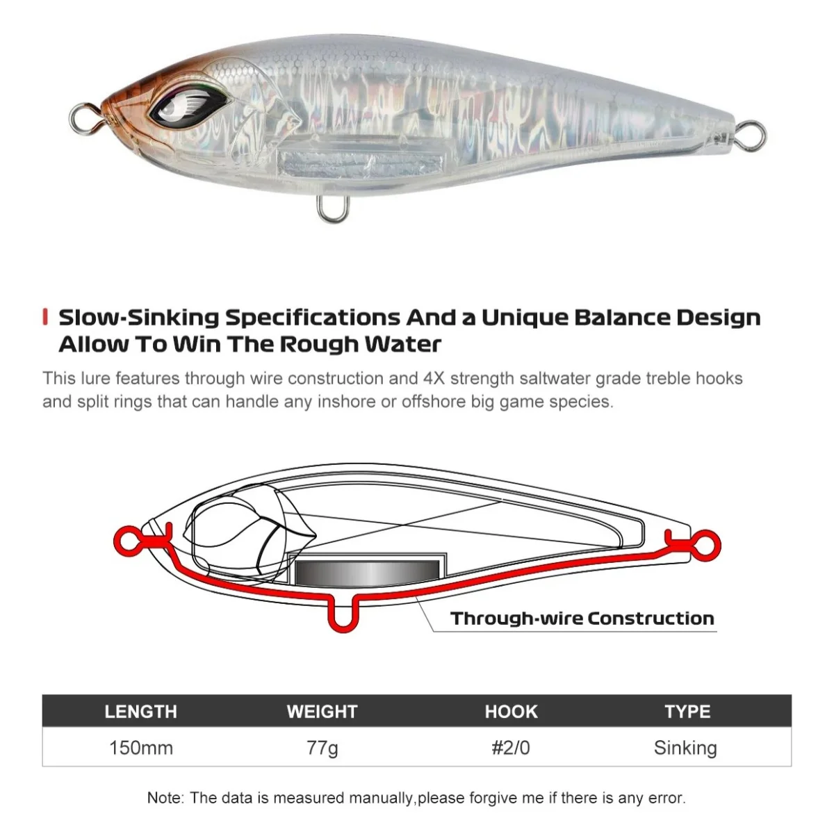 Vibración VIB hundido 15 cm – Crankbait sin labios para invierno - imagen 2