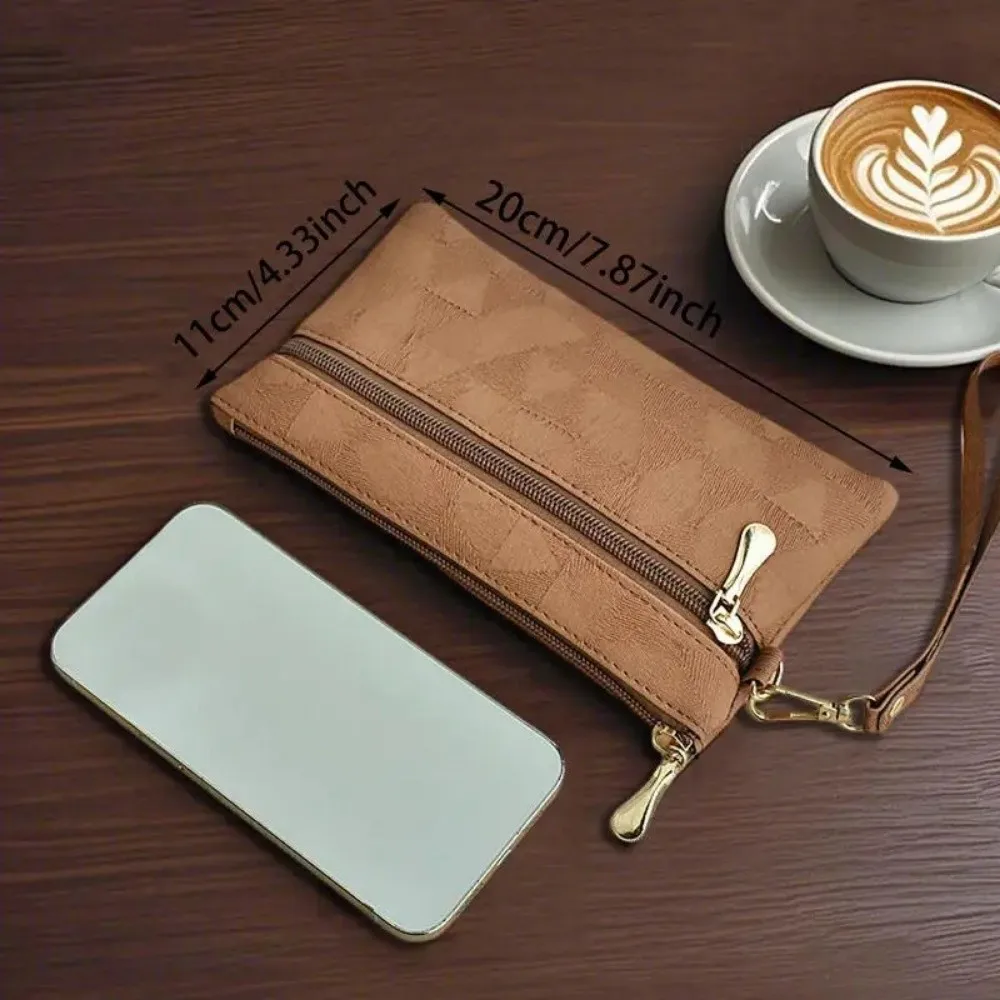 Cartera larga para mujer con cremallera