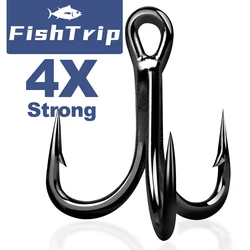 Anzuelos triples FishTrip 4X – Acero al carbono para agua salada