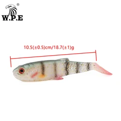 Swimbait W.P.E para lubina – Señuelo silicona natural