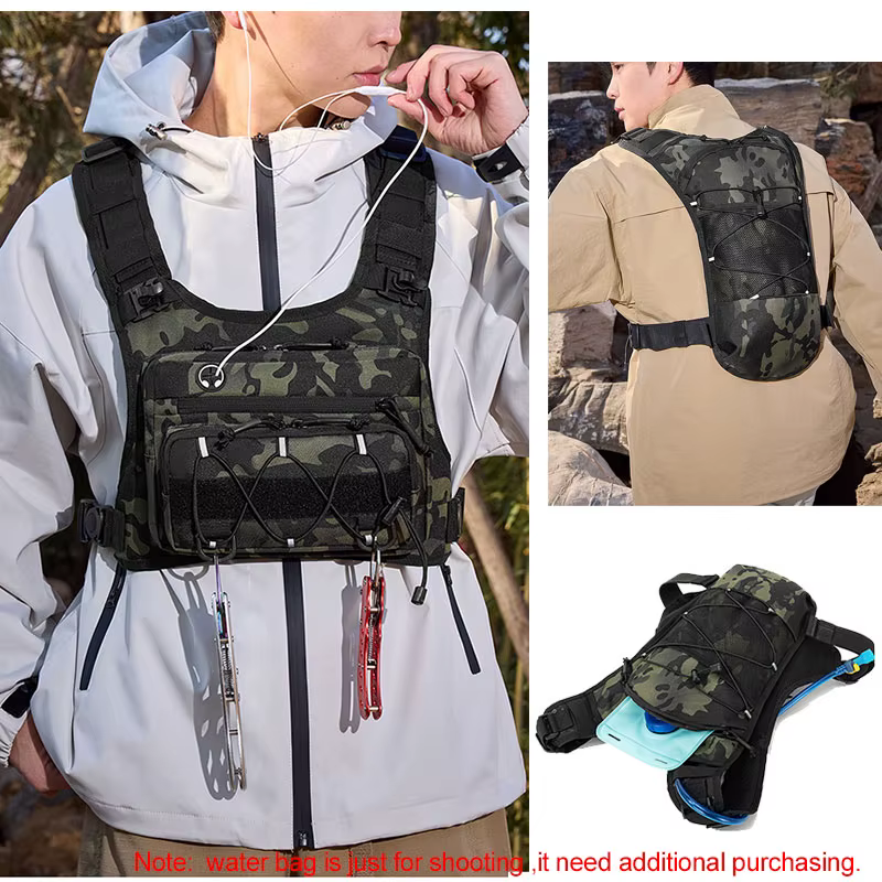 Bolsa de pesca pecho camuflaje con chaleco hombre para aparejos - imagen 4
