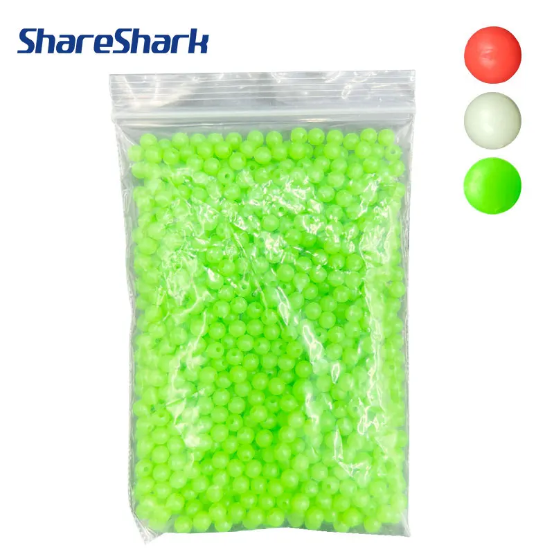 ShareShark Cuentas de pesca duras redondas brillan en la noche