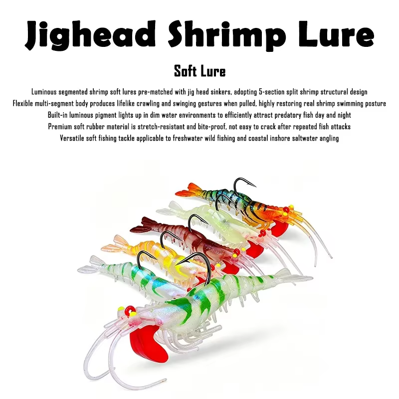 Leurre articulado con cabeza plomada y luz LED