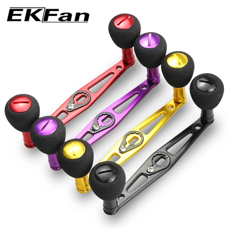 Manivela de carrete EKFan aluminio con perilla EVA para señuelos - imagen 5
