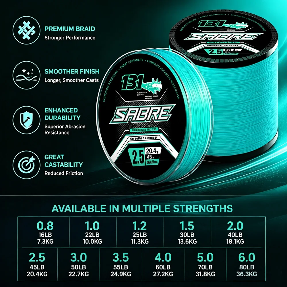 Línea de pesca trenzada Thornsline 131 – PE multifilamento sensible - imagen 4