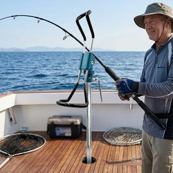 Soporte Cañas Pesca Acero Inoxidable con Pico para Mar y Tierra