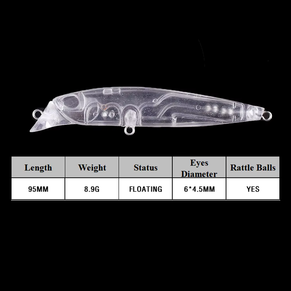 Chan's Huang 9,5 cm – Rattle Bait señuelo flotante labio corto - imagen 3