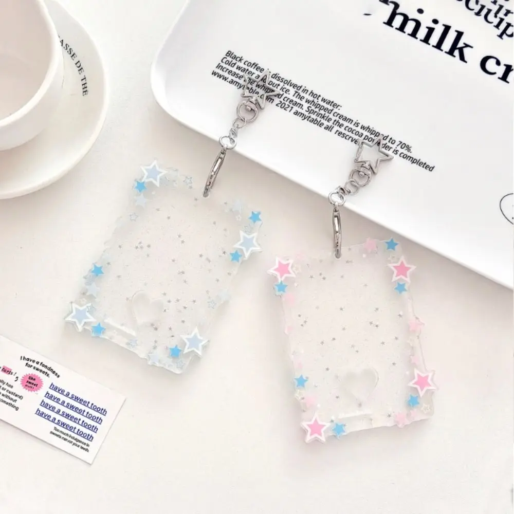 Portafotos acrílico con estrellas brillantes y llavero mini regalo - imagen 2