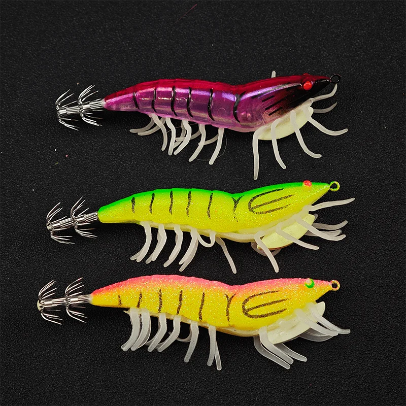 Señuelos luminosos de calamar con patas blandas y sonajero - imagen 2