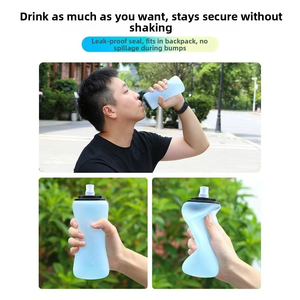 Botella plegable ideal para senderismo y deporte