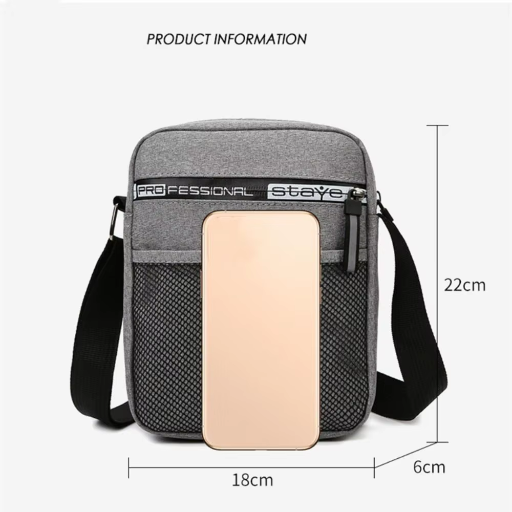 Bolso Bandolera para Hombre con Compartimento para Teléfono y Monedas - imagen 5