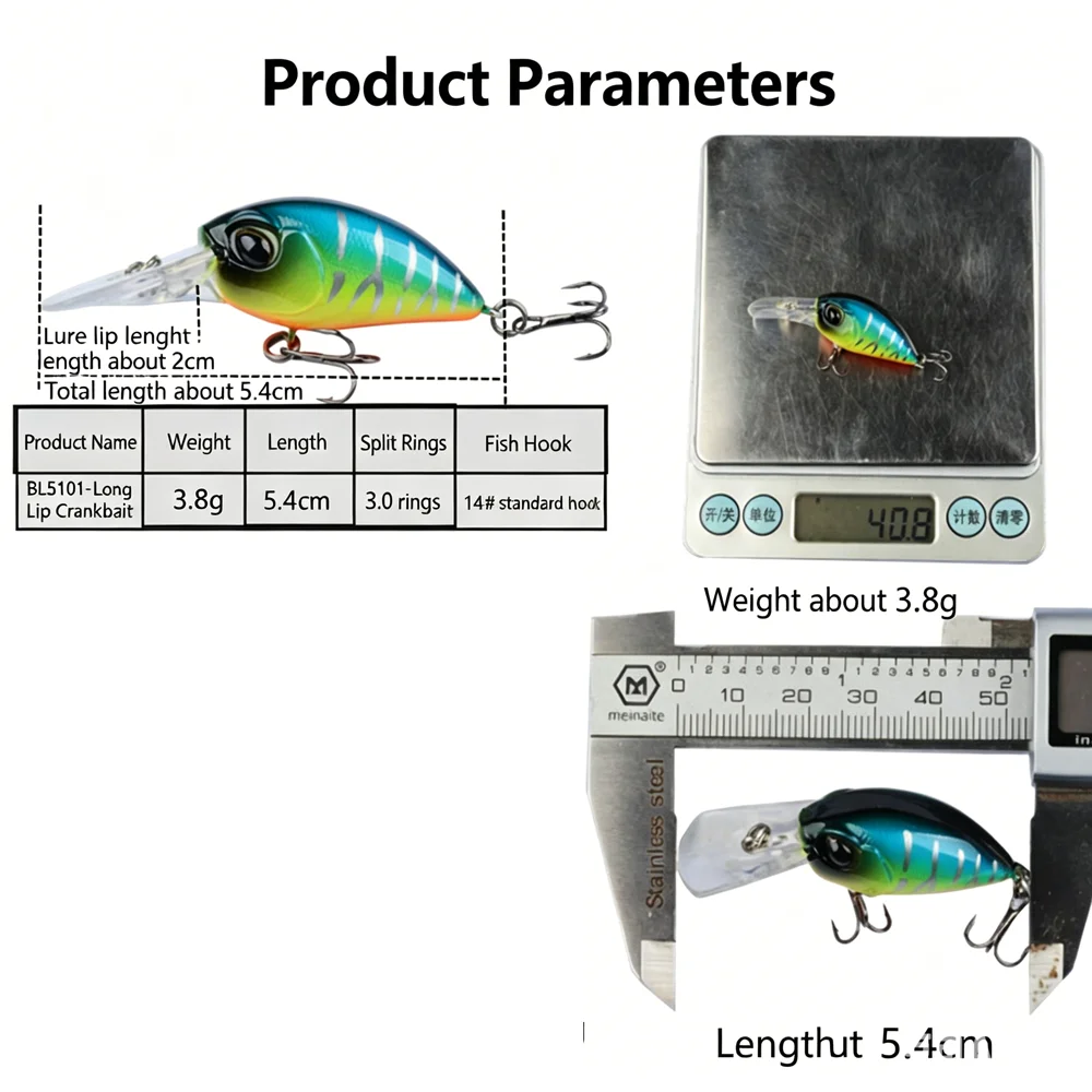 Señuelo Crankbait flotante para aguas poco profundas en superficie - imagen 2