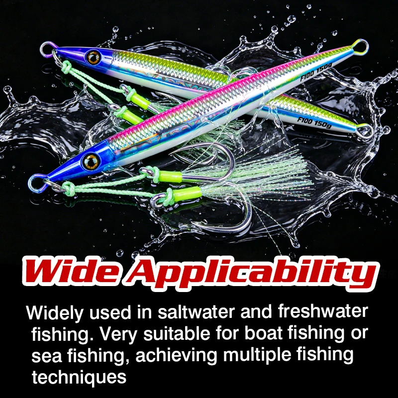 FJORD Jig metálico hundimiento con efecto UV brillante para pesca - imagen 4