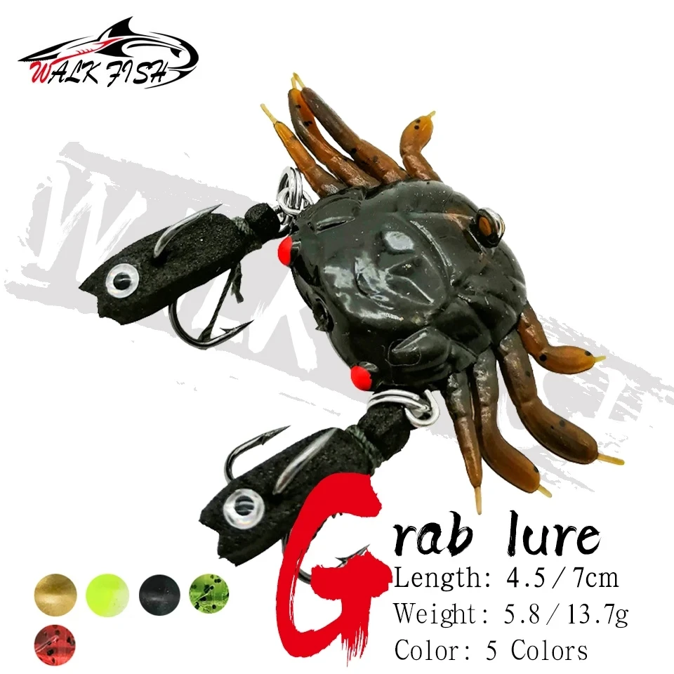 WALK FISH Señuelo silicona 5.8g/13.7g – Imitación calamar hundido