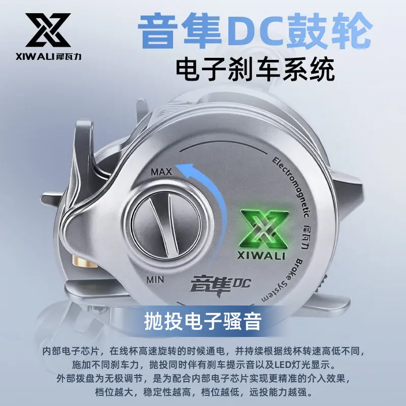 Carrete de pesca Xiwali Yinsun DC con freno electrónico - imagen 3