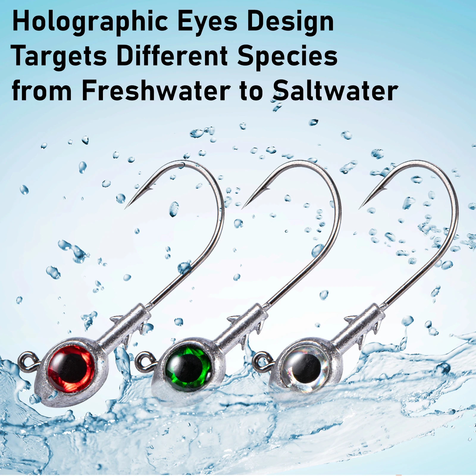 Jig Head ojos 3D para vinilo – agua dulce y salada