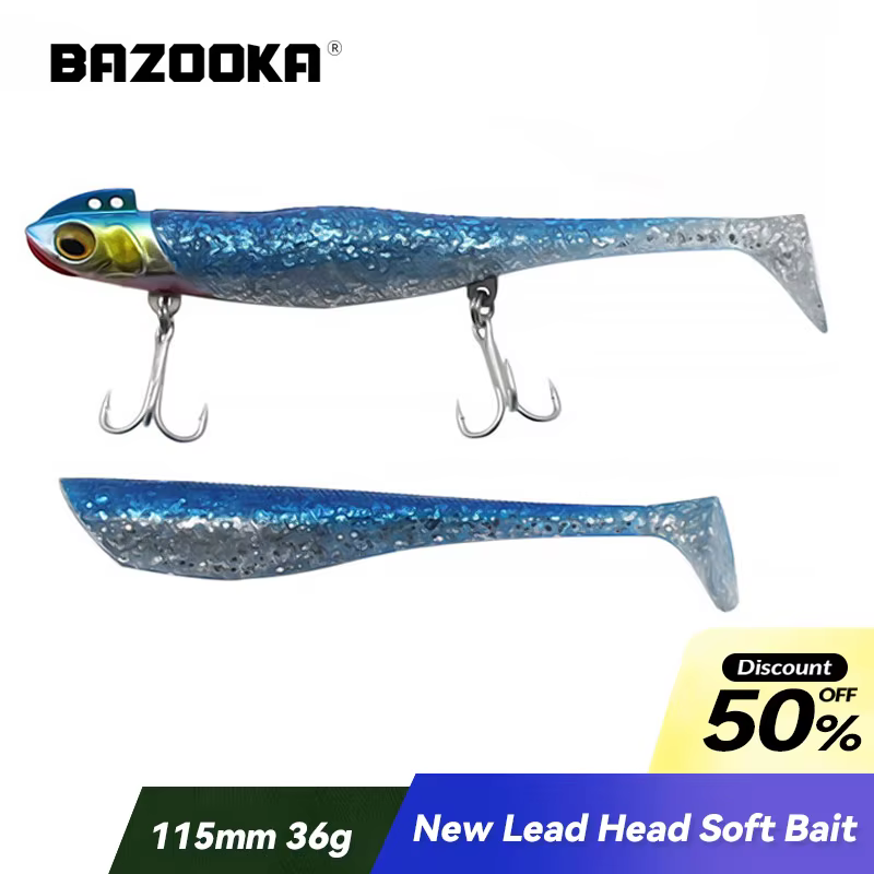 Bazooka Señuelos de pesca con cola en T - imagen 5