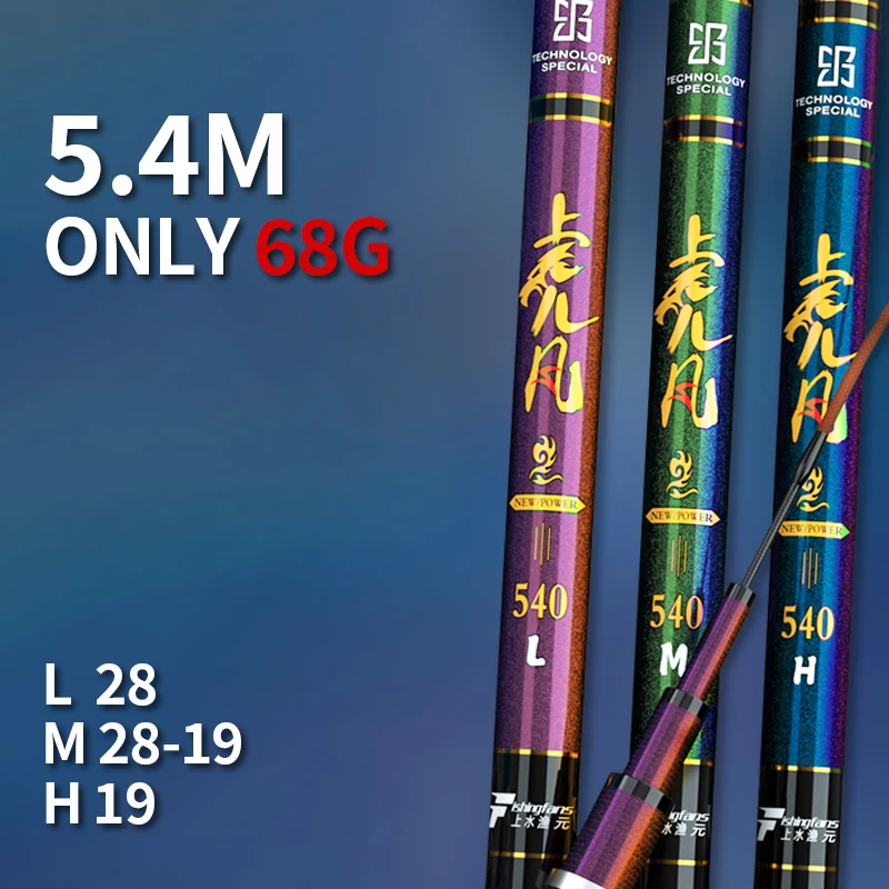 Caña de Pescar FISHINGFANS 19Tune Superligera de carbono para carpas - imagen 2