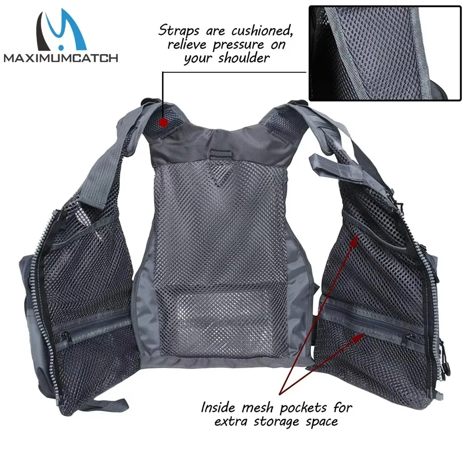 Chaleco de Pesca con Mosca Maxcatch G-Mesh, ajustable y bolsillos - imagen 4