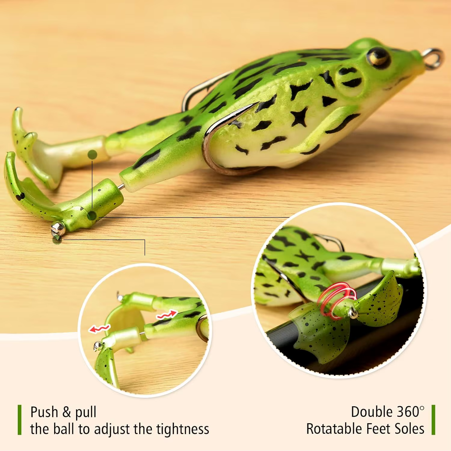 Rana Topwater Weedless para Lubina – Señuelo realista flotante - imagen 3